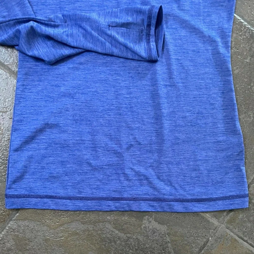 Zella Women's Heather Blue Long Sleeve With Thumbholes Activewear Shirt Size S - Picture 5 of 12